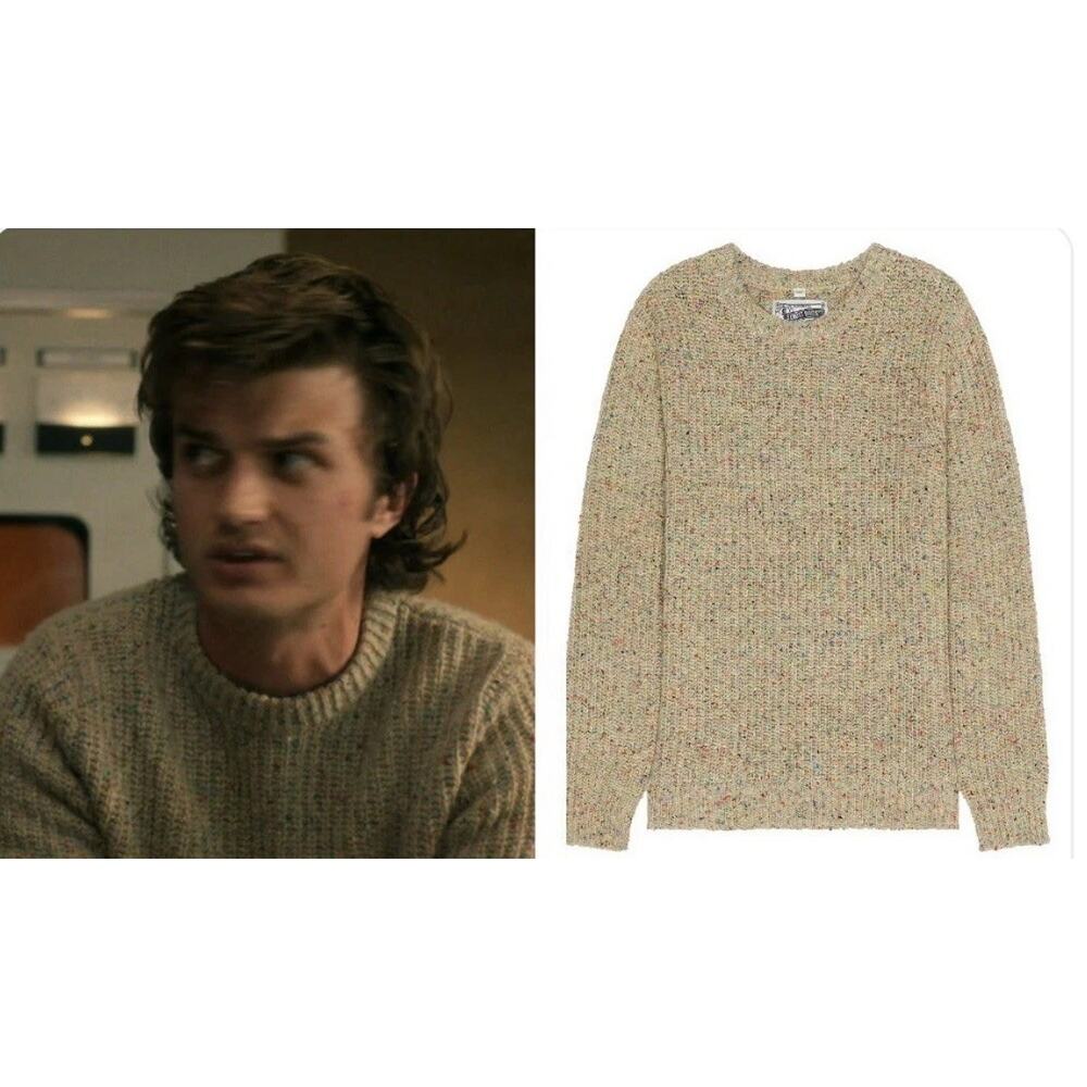 NEW ASO Steve Harrington S5 Schott Bros NYC Sweater Cosplay Stranger Things DJO